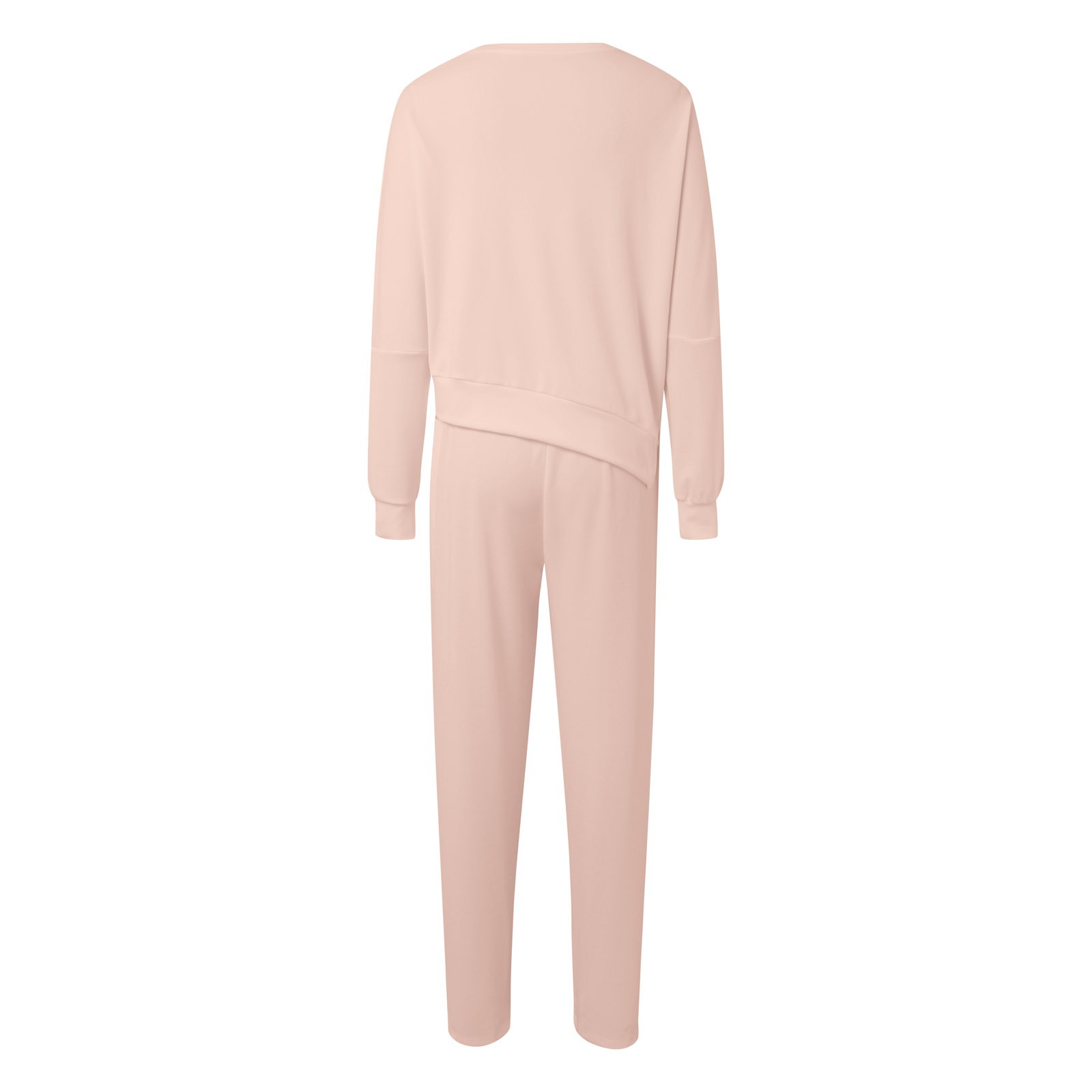 MODSGUE Ensemble 2 pièces pour femme - Pour l'été - Sport et loisirs - Haut avec col rond et pantalon à jambes larges - Confortable et respirant - Tenues d'été, beige, M