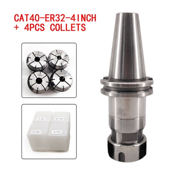 High Precision CAT40-ER32-4inch Chuck Floating Tap Holder Durable W/4 Collets