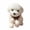 F004- White, variant on Squeeze Relaxation, 5 Inch Plush Textured White Dog Squeeze Figurine, Poodle Figurine Decor Cute Animal Ornament, Christmas Gift Stocking Stuffer Squeeze, Fun Squeeze Movement to