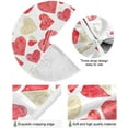 thumbnail image 2 of Red Gold Watercolor Hearts Love Christmas Tree Skirt Decorations Happy Valentine''s Day Flowers Xmas Tree Mat 36 inch for Holiday Party Supplies Rustic Ornaments Mini Tree Skirt, 2 of 6