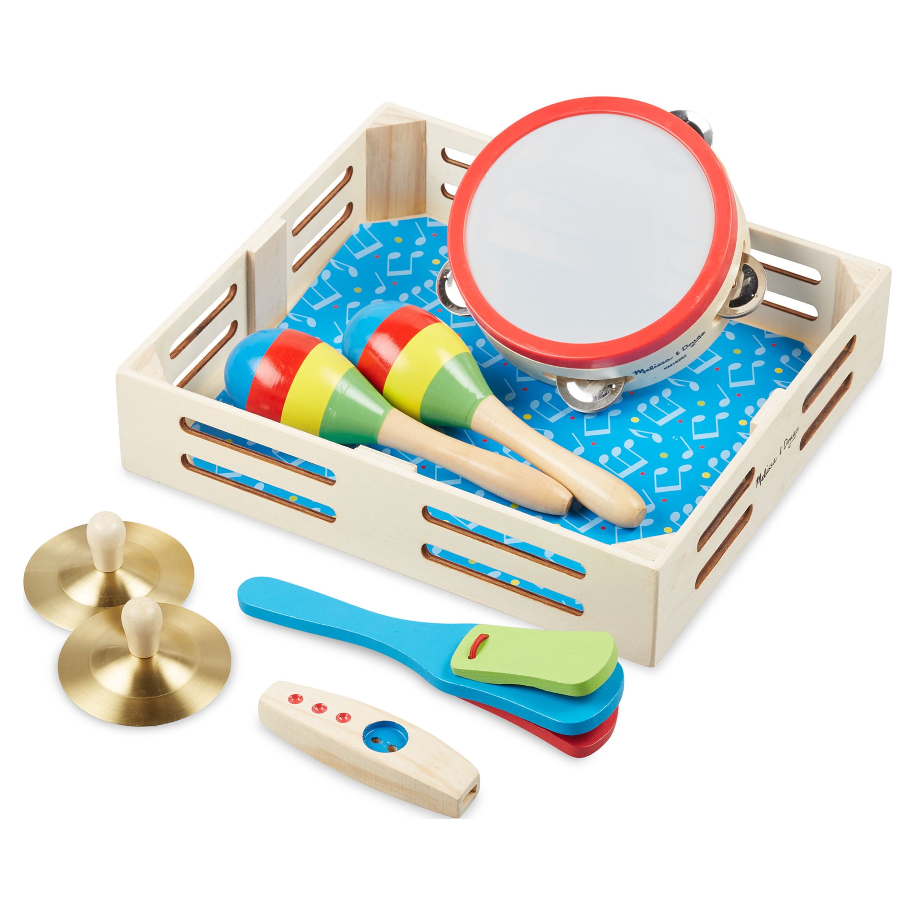 Melissa & Doug Music Makers 7-Piece Wooden Musical Instrument Set