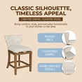 thumbnail image 2 of ROME + OAK Carylnd 26" Swivel Counter Stool in Weathered Oak with Sand Fabric Seat, 2 of 13