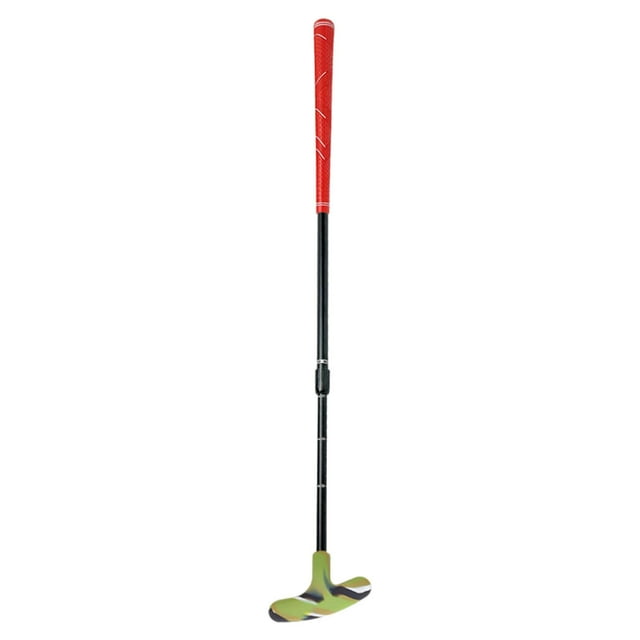 Putter de golf retráctil y portátil, herramienta de práctica de putt con escala antideslizante rojo