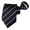 Stripe-Navy, variant on MENDENG Zipper Ties for Men Adjustable 3.15" Black Neckties for Party Daily Dress Business Solid