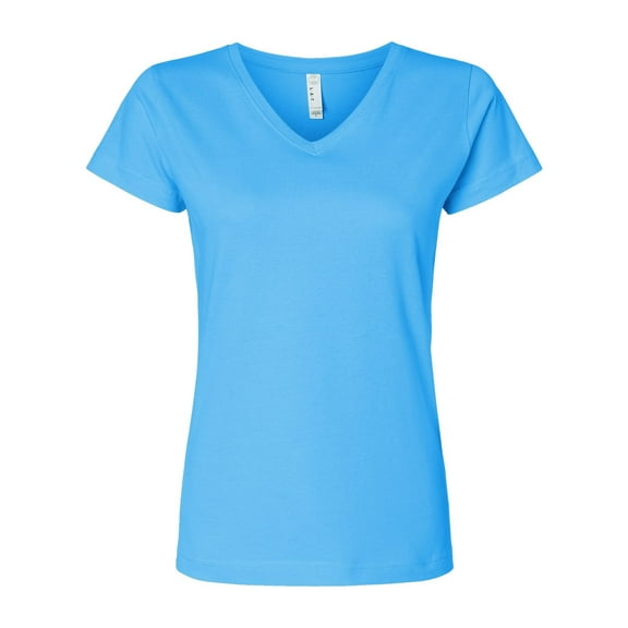 LAT 3507 Ladies' V-Neck Fine Jersey T-Shirt (2 PACK)