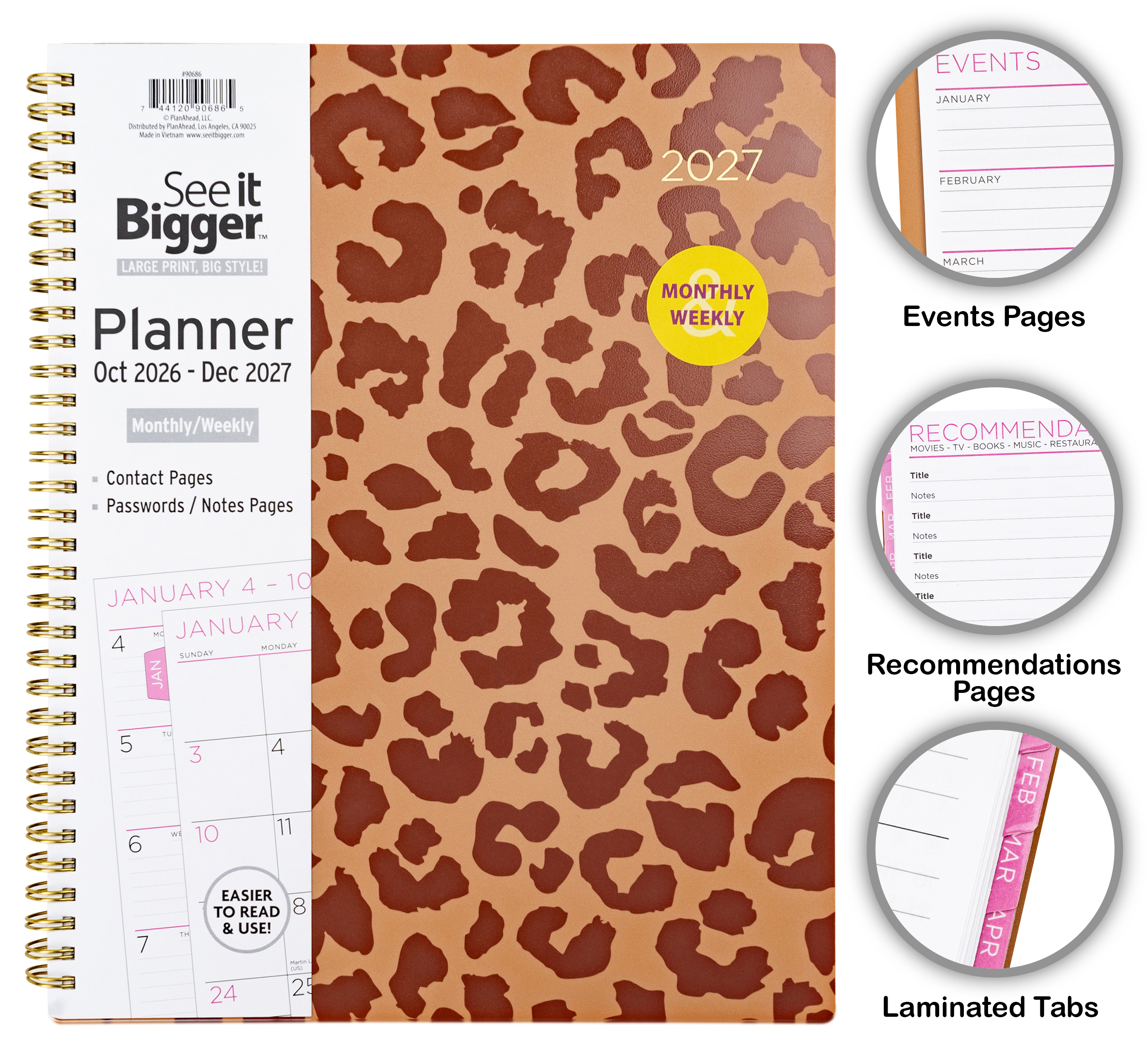 See It Bigger Monthly Weekly Planner, 15-Month photo 3