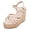 Beige, variant on Espadrilles Wedge Sandals for Women, Suede Cross Strap Ankle Strap Boho Platform Sandals, Comfortable Walking Beach Shoes