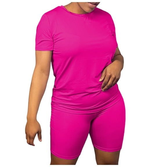 JFOPQVSM Womens Travel Outfits Summer Set Two Pieces Wash Cotton Shirt Top Lined Split Athletic Set