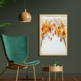 thumbnail image 2 of Fall Wall Art with Frame, Image of Canadian Maple Tree Leaves in Autumn Season Soft Reflection Effects, Printed Fabric Poster for Bathroom Living Room, 23" x 35", Orange White, by Ambesonne, 2 of 2