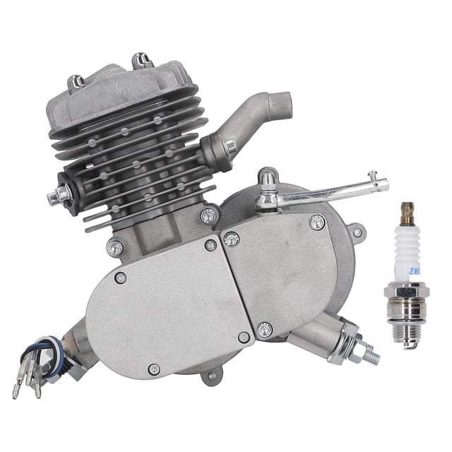 Motor de bicicleta motorizado de 2 tiempos, 80CC, motor de gasolina refrigerado por aire de un solo cilindro para conversión de bicicleta