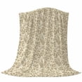 thumbnail image 6 of Beige Spring Floral Blanket Soft Cozy Warm Throw Blanket for Couch, Plush Fuzzy Flannel Fleece Blankets for Sofa, Farmhouse Flowers Elegant Pastoral Bed Blankets Lightweight Gifts for Women, 40"x50", 6 of 9