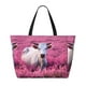 thumbnail image 2 of Fotbe Flower Field Cow Bolsa de Viaje para Playa - Resistente al Agua, Bolsa Tote de Gran Capacidad y Ligera con 7 Bolsillos para Mujeres y Hombres, 2 of 7