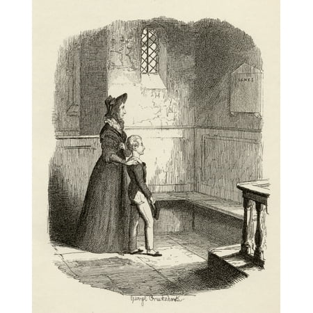 Rose Maylie And OliverFrom The Book The Adventures Of Oliver Twist By Charles Dickens With Illustrations By GCruikshank Published By Chapman And Hall London 1901 Canvas Art - Ken Welsh  Design Pics (1