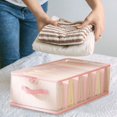 thumbnail image 2 of Bxaolu Drawer Organizer Clothes for Closet 3 Pack, Underwear Wardrobe Drawer Dividers, Foldable Dresser Storage Organizer Bins for Sock, Bra, Lingerie, Undies, Pink, 2 of 8