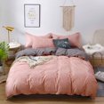thumbnail image 1 of SUTENGDA 4 Piece Queen Comforter Set  Plaid Bedding Comforter Set Black and White Grid Geometric Quilt Set Soft Lightweight Down Alternative Bed Set(Light Blue), 1 of 9