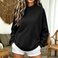 thumbnail image 4 of TZZQ Mock Neck Sweatshirt for Women Tunic Sweatshirts Lightweight Casual Pullover Sweatshirts Winter Casual Basic Sweatshirts Long Sleeve Trendy Sweatshirts Travel Sweatshirt Black L, 4 of 7