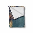 thumbnail image 2 of London Soft Flannel Fleece Blanket, London Aerial View with Tower Bridge at Sunset Internatinal Big Old UK British River, Cozy Plush for Indoor and Outdoor Use, 60" x 80", Multicolor, by Ambesonne, 2 of 6