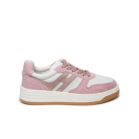 

Hogan Woman Two-Tone Leather Blend Sneakers