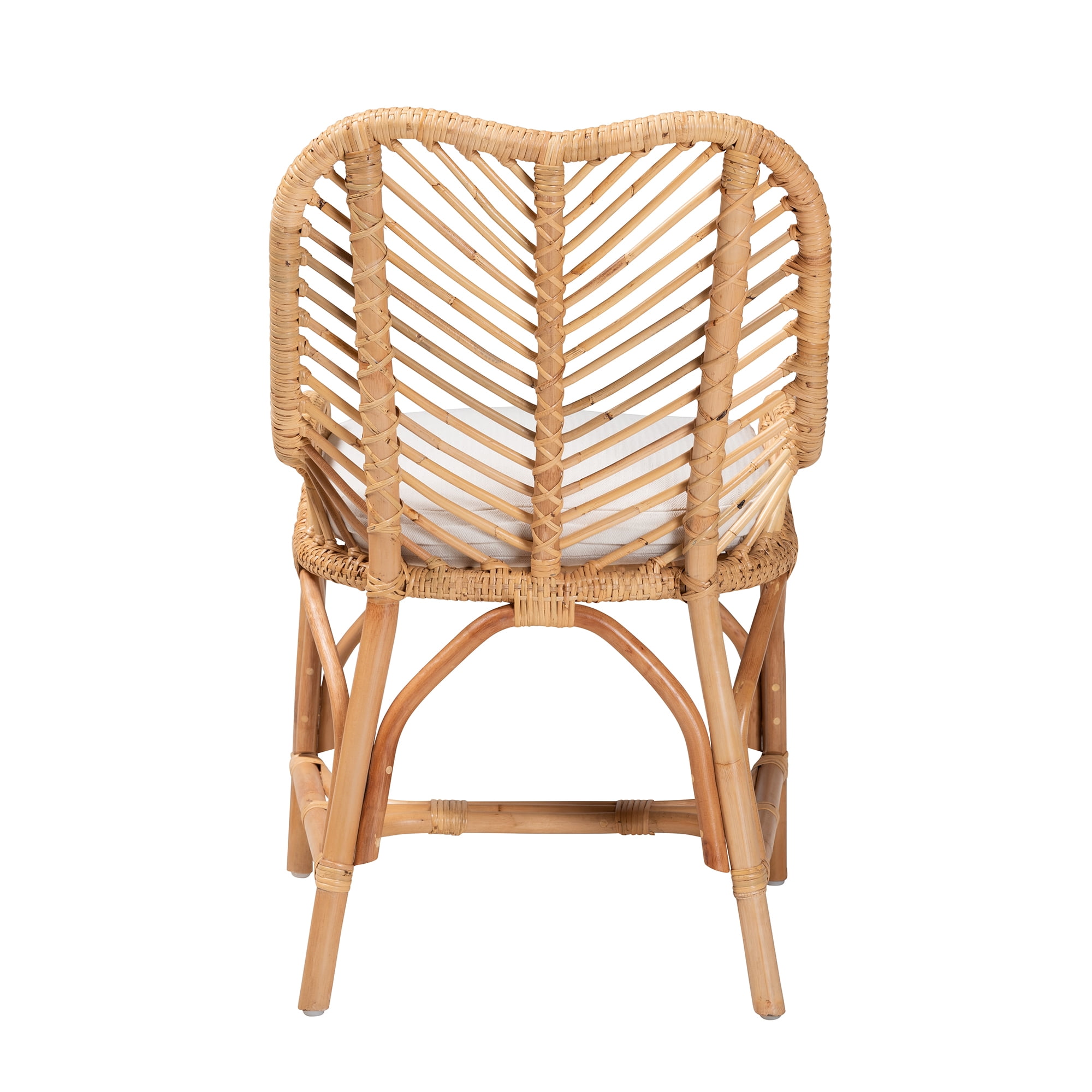 bali & pari Arween Rattan BOHO Dining Chair, Natural Brown