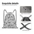 thumbnail image 4 of Fotbe Black Footprints Bolsa Mochila con Cordón Estampada, Bolsa de Gimnasio Deportiva, Bolsa Cinch, Bolsa con Cordón para Hombres y Mujeres-Medium, 4 of 6