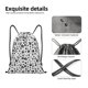 thumbnail image 4 of Fotbe Black Footprints Bolsa Mochila con Cordón Estampada, Bolsa de Gimnasio Deportiva, Bolsa Cinch, Bolsa con Cordón para Hombres y Mujeres-Small, 4 of 6