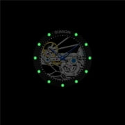 GUANQIN Skeleton Tourbillon Automatic Mechanical Men Wrist Watch Business Stainless Steel Leather Rubber Sapphire Crystal Waterproof Self-Winding Clock Luminous