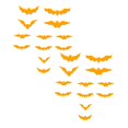 thumbnail image 1 of Glow In The Dark Halloween Bats Wall Decal 3D Fluorescent Stickers For DIY Neon Party Indoor Decorations 12PCS, 1 of 6
