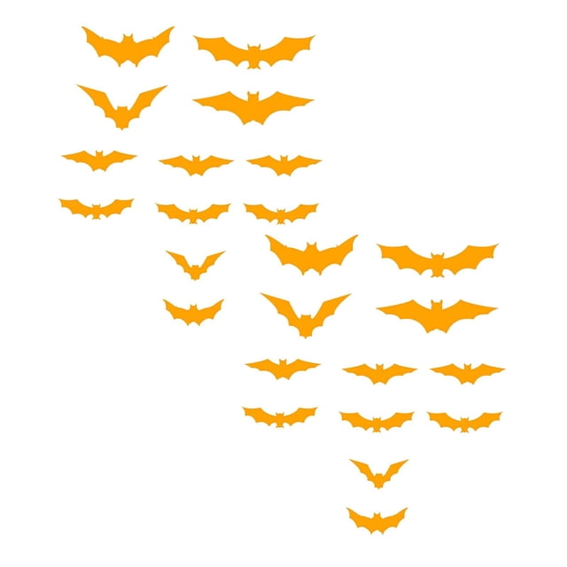 Glow In The Dark Halloween Bats Wall Decal 3D Fluorescent Stickers For DIY Neon Party Indoor Decorations 12PCS