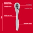 thumbnail image 3 of Hyper Tough 1/4-Inch Drive Pear Head Ratchet, 3 of 12