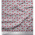 thumbnail image 1 of Soimoi polyester Crepe Fabric Leaves & Poppy Floral Decor Fabric Printed Yard 42 Inch Wide, 1 of 6