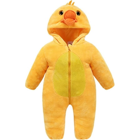 

QWZNDZGR Baby Newborn Infant Girls Boys Spring Winter Animals Long Sleeve Fleece Romper Jumpsuit Clothes Boys Romper