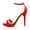 Red, variant on Women Sexy Single Strap Open Toe Stiletto High Heel Sandals Ankle Strap Platform Pumps Dress Shoes Size 10 Red