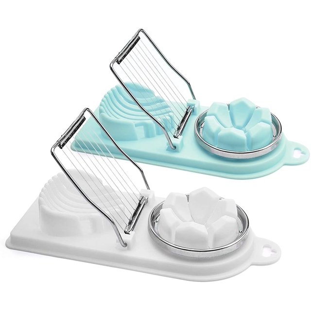 Metal Egg Cutter, 2 Pieces Hard Boiled Egg Cutter, Multifunctional Metal Egg