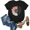 thumbnail image 4 of outfmvch Sunflower Shirts for Women,Shirts for Women,Sunflower Butterfly Printed Shirt,Short Sleeve Shirts for Women,Graphic T-shirt,Workout T Shirts Plus Size Tops Trendy Clothes 2025 Spring Tee, 4 of 8