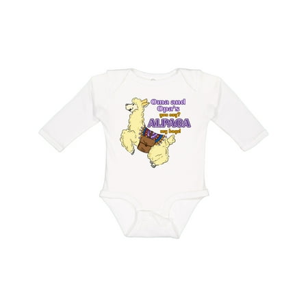 

Inktastic Cute Jumping Alpaca Oma and Opa s You Say ALPACA my Bags Boys or Girls Long Sleeve Baby Bodysuit