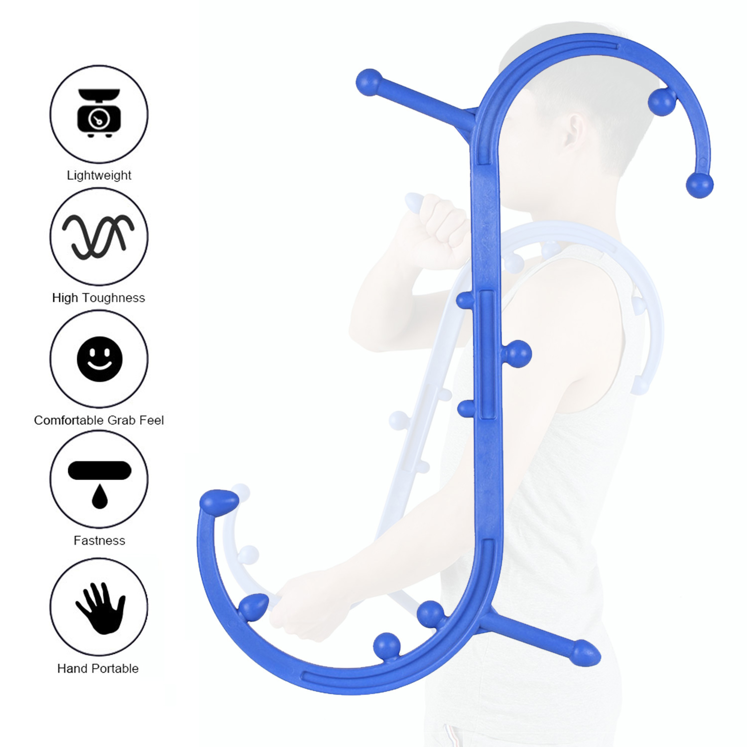 SShaped Trigger Point Massage Stick Full Body Muscle Pain Handheld