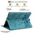 thumbnail image 6 of Nalacover Case for Samsung Galaxy Tab A9 Plus 11" 2023, Flower Embossed Pattern PU Leather Flip Cover with Card Slots Holder Auto Wake/Sleep Kickstand TPU Shockproof Case, Green, 6 of 8