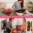 thumbnail image 6 of 100 Pcs Poly Mailers Set - 15x20 Red Checked Self Adhesive Shipping Bags - Small Business Large Mailing Envelopes Tear Resistant, 6 of 9
