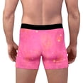 thumbnail image 4 of Yuncity Mens Christmas Underwear Boxer Briefs Festive Cartoon Print Mid-Length Comfortable Holiday Men Underpants Pink M, 4 of 6