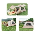 thumbnail image 6 of KFeng 4 Person Black Vinyl Camping Tent, Waterproof with Shade Awning and Porch for Campsites,Backyards and Indoor Applications, 6 of 9