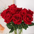 thumbnail image 1 of Ramo de flores rosas artificiales de rama larga, 10 Uds., simulación de franela, flores falsas, Día de San Valentín ShuxiuWang 8390605848537, 1 of 1