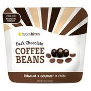 Happy Bites Dark Chocolate Covered Coffee Beans (16 oz) - Premium Dark Chocolate