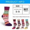 thumbnail image 3 of Loritta Wool Socks for Women, 5 Pairs Ladies Cozy Boot Winter Thermal Warm Thick Socks Size 5-9, 3 of 9