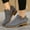 Gray, variant on Women's Ankle Boots Low Heels Chunky Fashion Zipper Dressy Booties for Women Pointed Toe Slip On Dress Short Shoes Gray
