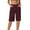 Burgundy, variant on Hienoo Women's Straight Twill Shorts Mid Rise Casual Bermuda Shorts, Sizes S-XXL