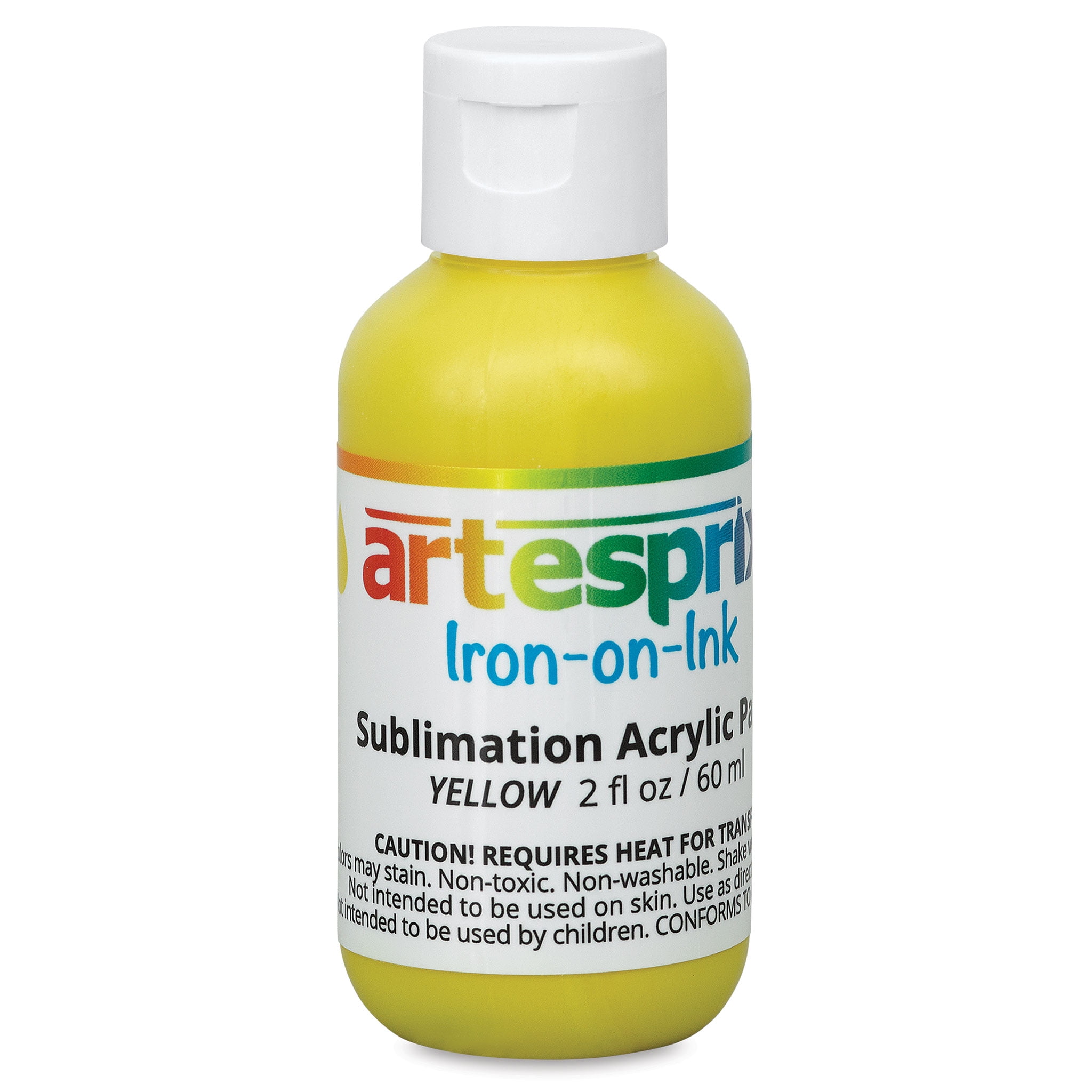 Artesprix Sublimation Acrylic Paint Yellow, 2 oz bottle