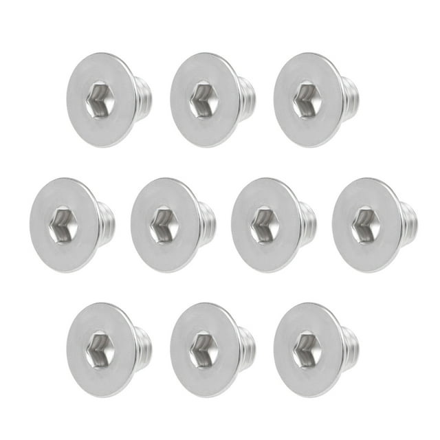 Unique Bargains M5x6mm Flat Head Machine Screws Inner Hex Screw 304 Stainless Steel Fasteners Bolts 20 Pcs