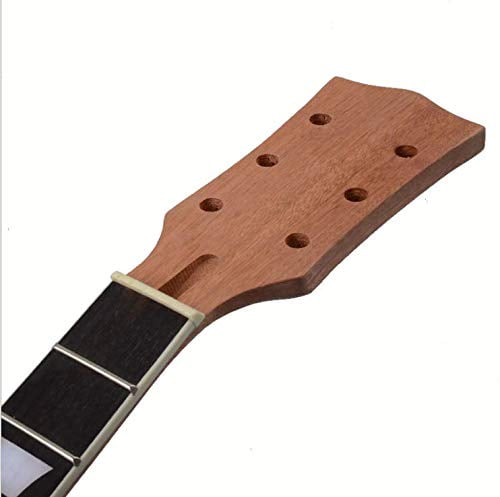 Electric Guitar Neck DIY For Guitars Parts Replacement 22 Fret Mahogany Neck Rosewood Fretboard White Trapezoid Dots Inlay