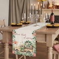 thumbnail image 2 of Table Runners 48 Inches Long Dress Scarves, Eucalyptus Trucks Farmhouse Kitchen/Dining Table Runner, Short Coffee Tablerunners, Spring Farmhouse Floral Leaves Burlap 13x48 Inch, 2 of 9
