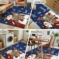 thumbnail image 5 of Hallway Runner Rugs 2.7x5 Ft, Navy Blue Snowman Christmas Non Slip Area Rugs for Kitchen Bedroom Entryway, Xmas Snowflake Winter Gifts Washable Carpet Runner Rug Floor Mats for Bedroom Home Decor, 5 of 9
